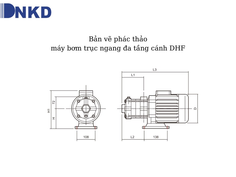 Máy bơm trục ngang đa tầng cánh DHF: Giải pháp cấp nước hiệu quả cho mọi nhu cầu