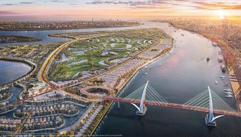 Hệ thống bơm tưới cảnh quan Dooch Vina tại dự án Vinhomes Royal Island Vũ Yên Hải Phòng, đảm bảo cấp nước ổn định cho toàn bộ khu đô thị đảo sinh thái.