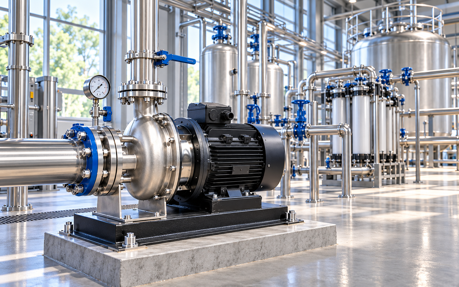 Ứng dụng Máy bơm Dooch ly tâm trục ngang đầu Inox ZS Hệ thống sử dụng Máy bơm Dooch ly tâm trục ngang đầu Inox ZS