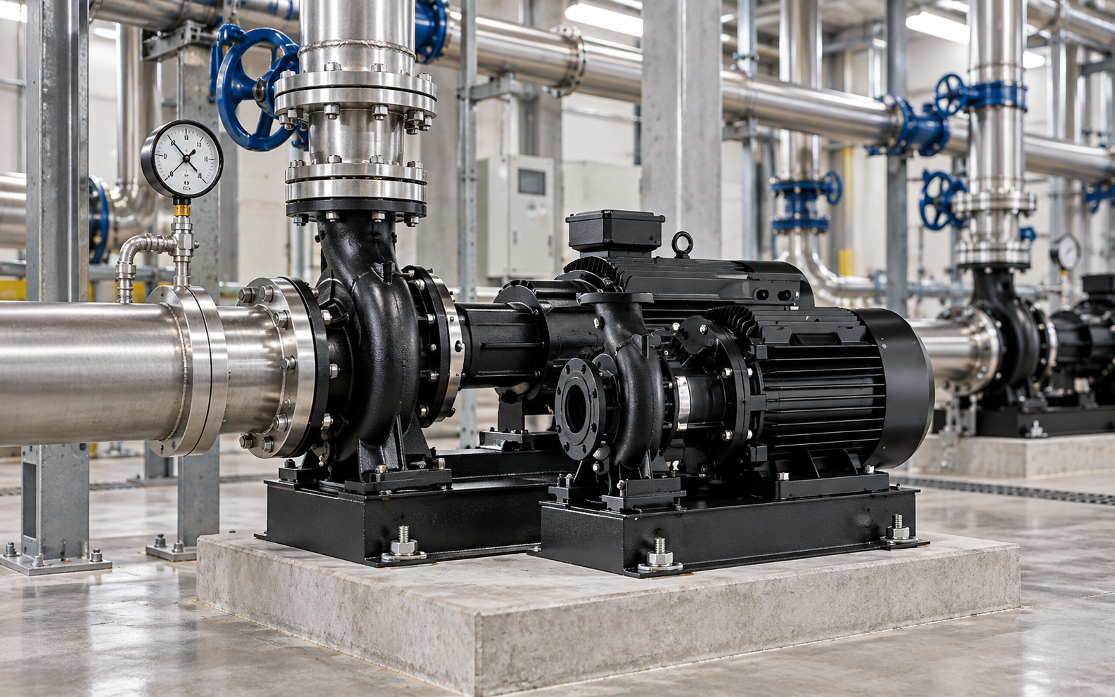 Bơm CS cho hệ thống tăng áp Máy bơm trục ngang liền trục CS trong hệ thống tăng áp cấp nước