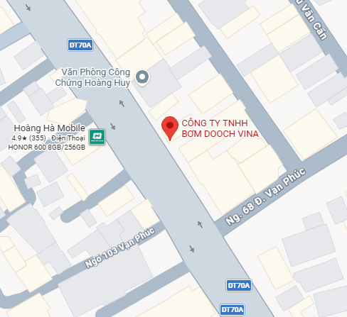 Bản đồ đường đi đến Công ty TNHH Bơm Dooch Vina